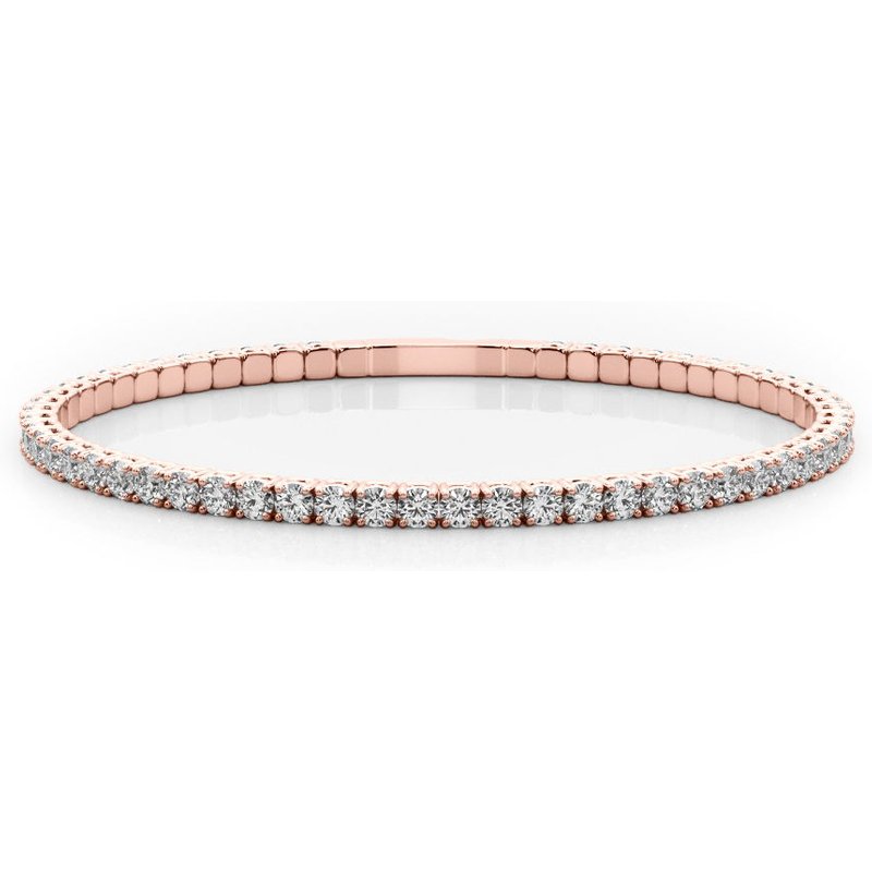 Elastyczna Bransoletka Eternity Bangle 3.25 krt Diament Laboratoryjny 585 Różowe Złoto (14K)