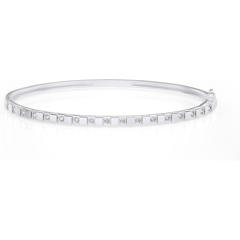 Bransoletka Diamentowa Bangle Diament Laboratoryjny 585 Białe Złoto (14K)