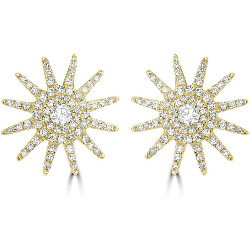 Kolczyki Sztyfty z Naturalnym Diamentem 0.36 krt 585 Żółte Złoto (14K)