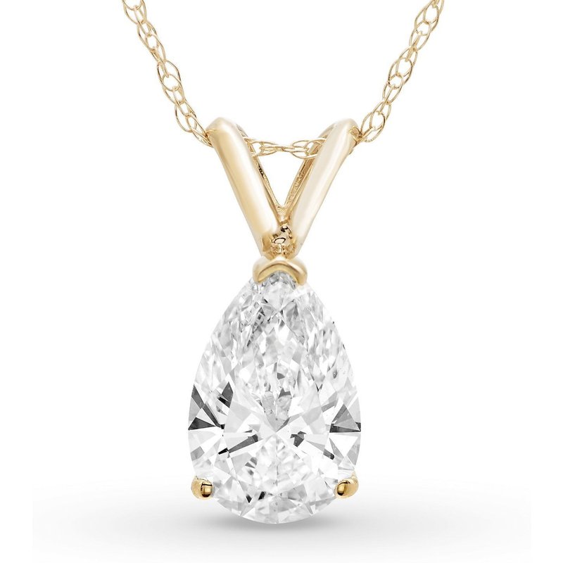 Wisiorek Solitaire Gruszkowy 3.00 krt Diament Laboratoryjny 585 Żółte Złoto (14K)