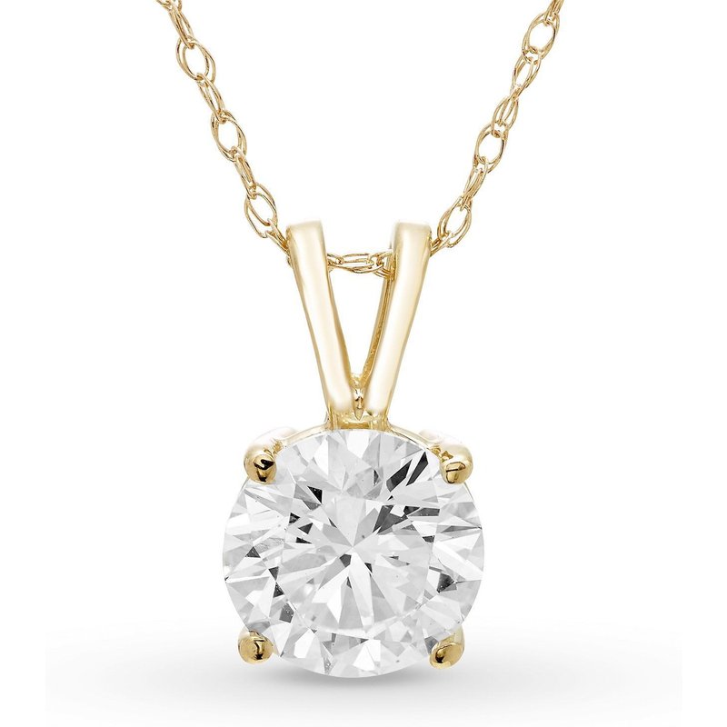 Wisiorek Solitaire Okrągły 3.00 krt Diament Laboratoryjny 585 Żółte Złoto (14K)