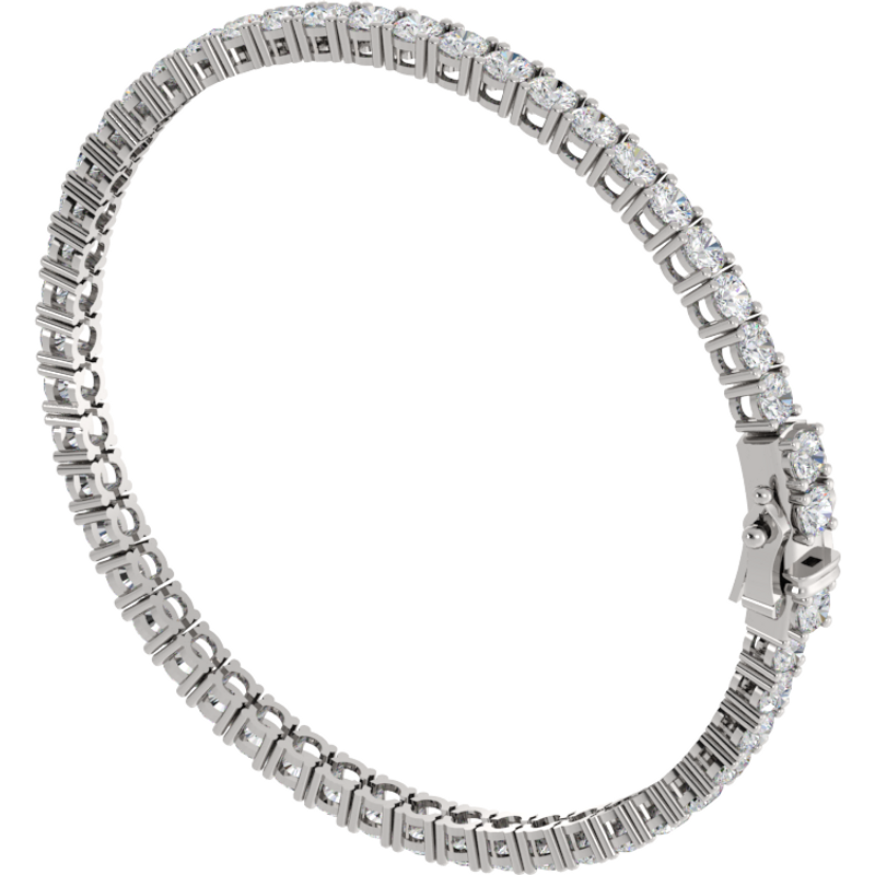 Bransoletka Solar Flare z Okrągłymi Laboratoryjnymi Diamentami 7.67 ct 417 Białe Złoto (10K)