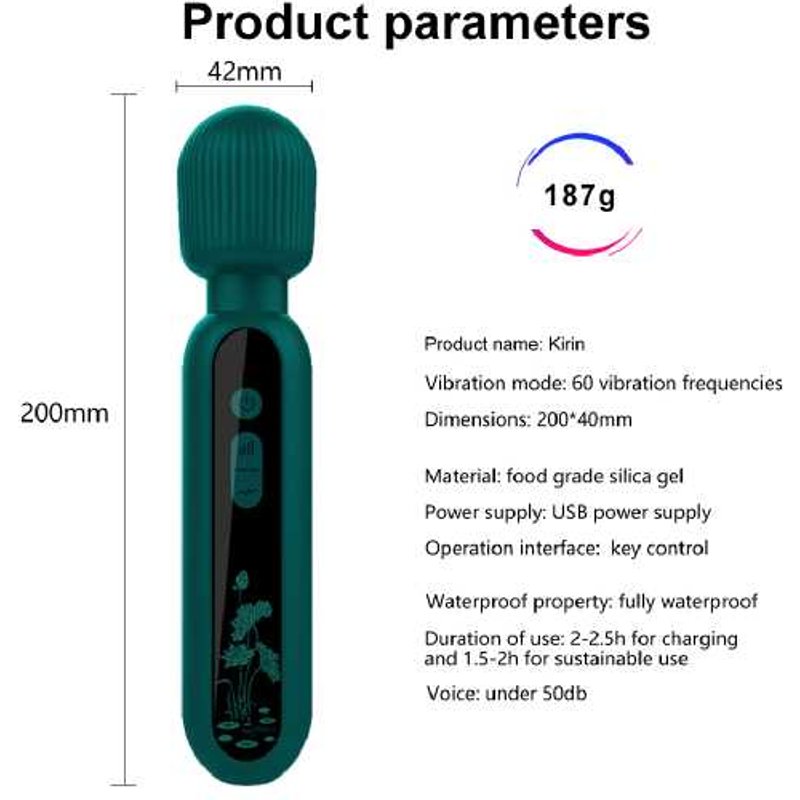 12 Mode Vibrating Wand Massager - Rechargeable, Waterproof, Discreet Luxury Couples' Massager | Wowcher