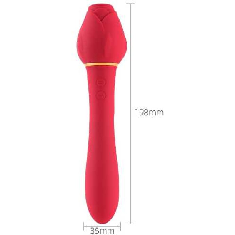 Flaming Rose Sensation Massager - Rechargeable Silicone Waterproof Vibrator | Wowcher