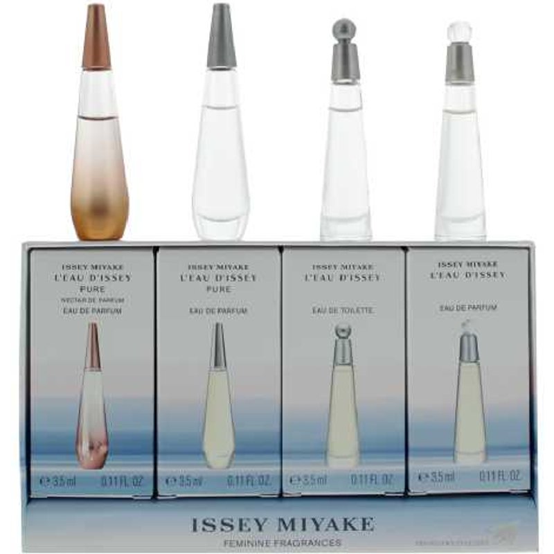 Issey Miyake L'eau D'Issey 4 Piece Eau de Parfum & Eau de Toilette Gift Set - Luxury Women's Fragrance, Floral & Woody Notes, Issey Miyake Collection