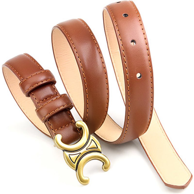 Unisex Black Designer Faux Leather Belt - 4 Colours | Wowcher