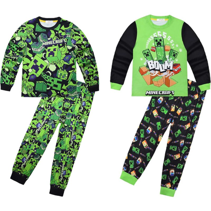 Official Minecraft Pyjama Set for Kids - 5 Sizes, 6 Designs | Wowcher