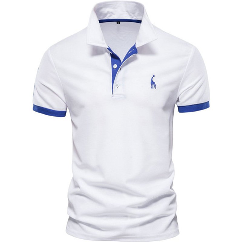 Men's Slim-Fit Quick-Dry Polo Shirt - Breathable Cotton Blend, Classic Short Sleeve, Versatile Style | Wowcher