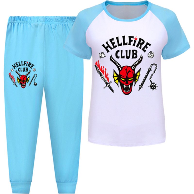 Unisex 11-12 YEARS / BLUE: Stranger Things long pyjama set 7 colours | Wowcher