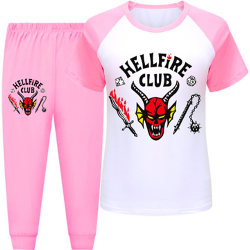 Unisex 3-4 YEARS / PINK:Stranger Things long pyjama set 7 colours | Wowcher