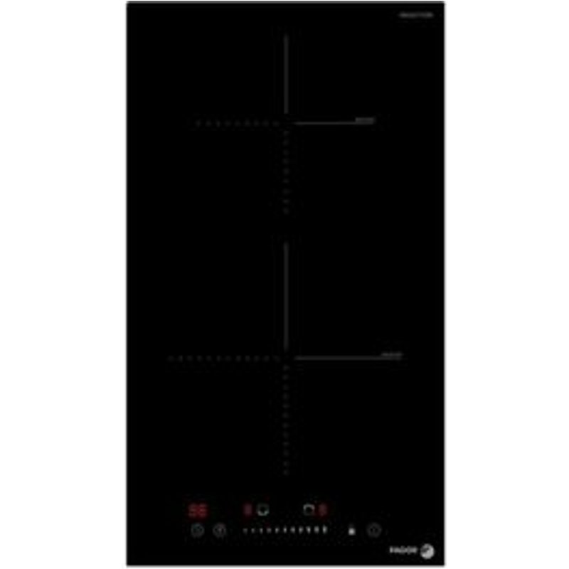 Fagor Placa De Inducción Domino De 29 Cm Con 2 Quemadores, Negra - Fai2527c