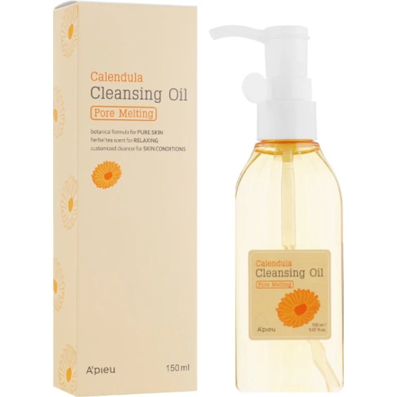 A'PIEU - Huile nettoyante au calendula (dissolvant les pores) - 150ml