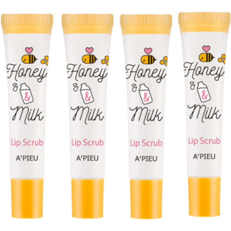A'PIEU Honey & Milk Lip Scrub - 8ml (4ea) Set