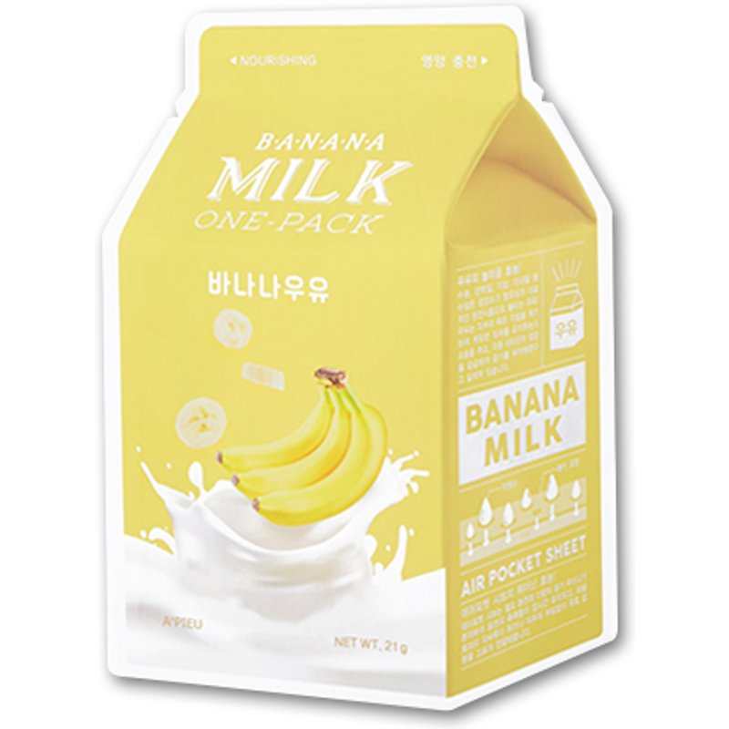 A'PIEU - Masque en feuille Milk One Pack - Banana - 1pièce