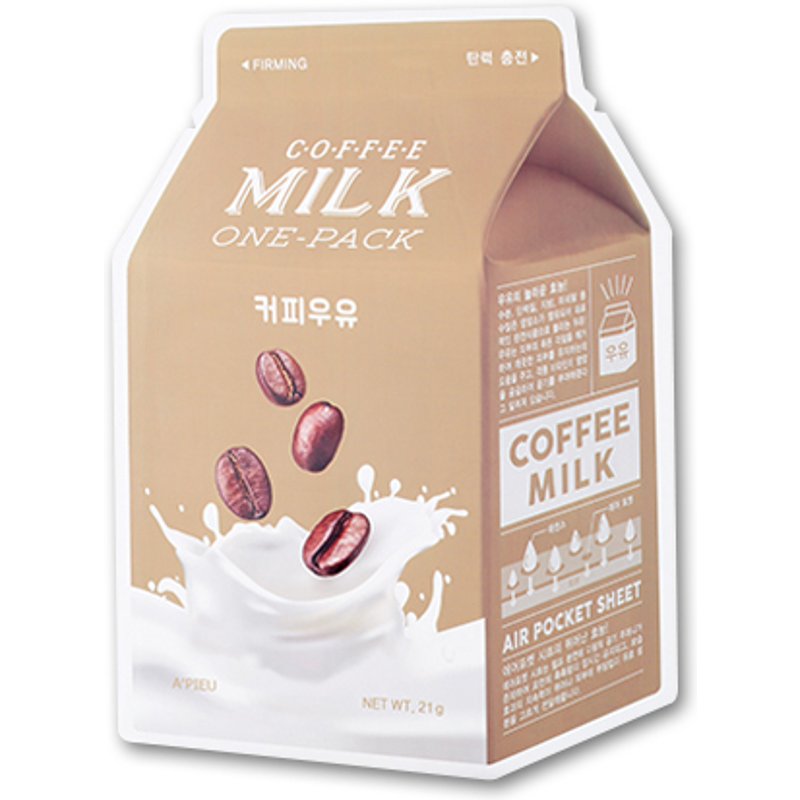 A'PIEU - Masque en feuille Milk One Pack - Coffee - 1pièce