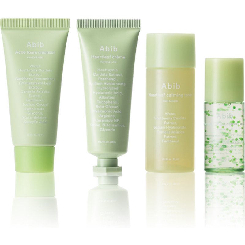 Abib - Kit d'essai apaisant Heartleaf - 1 Set (4 articles)