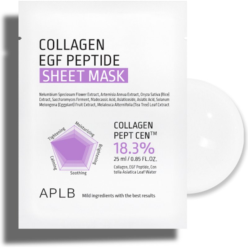 APLB - Masque en feuille au peptide de collagène EGF - 1pièces*25ml