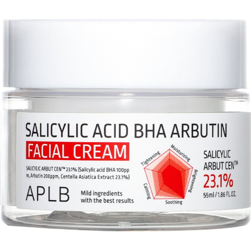 APLB - Crème pour le visage à l'acide salicylique BHA et à l'arbutine - 55ml