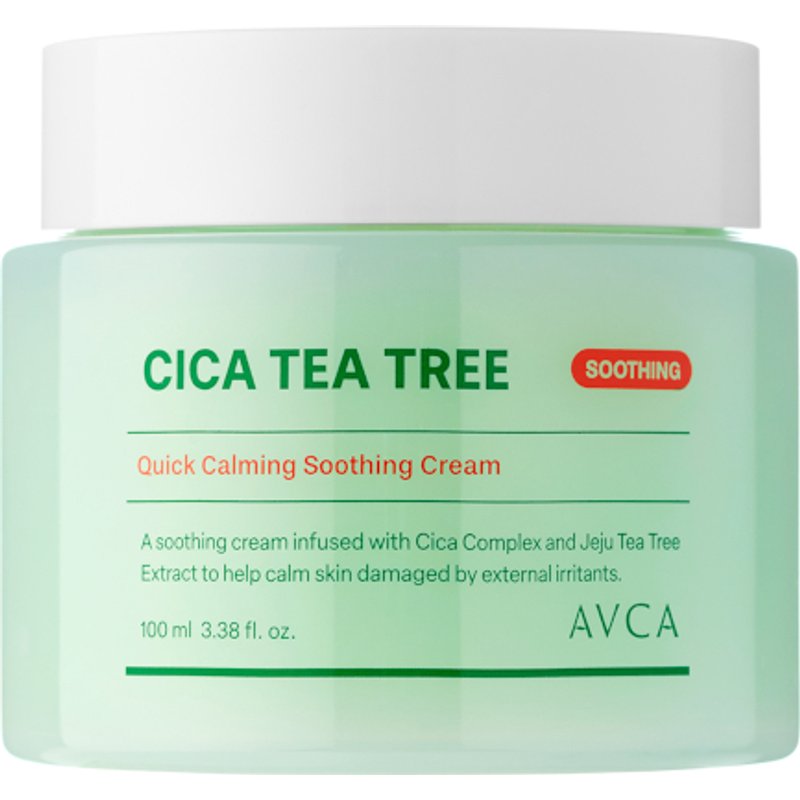 AVCA - Crème visage apaisante à l'arbre à thé Cica - 100ml