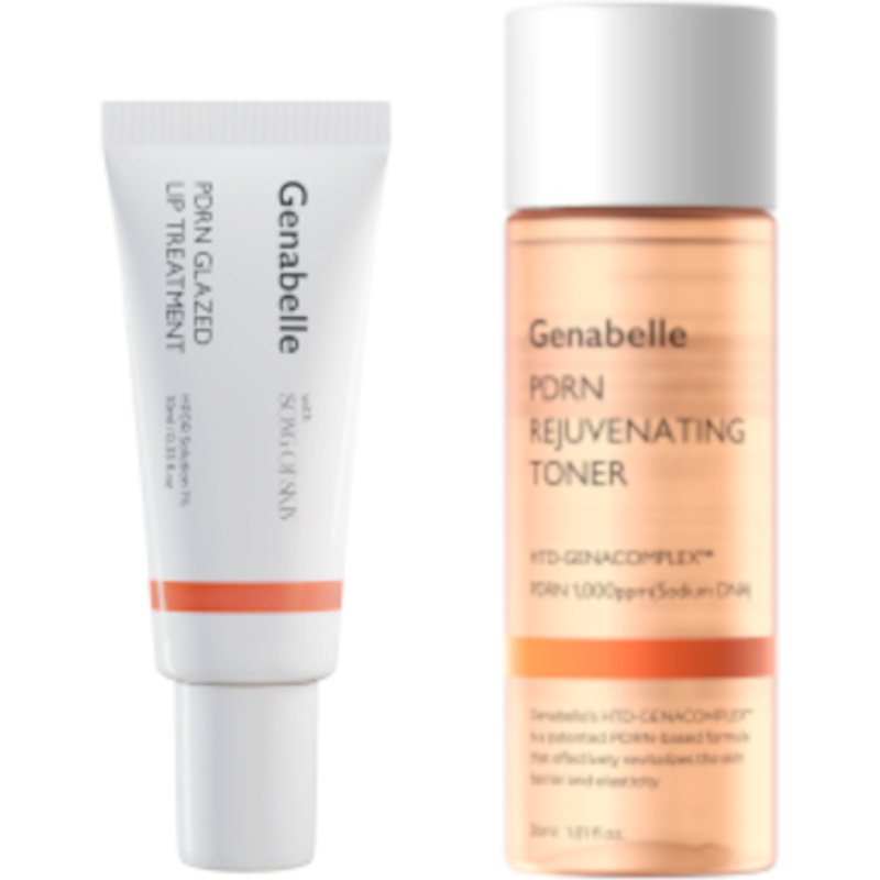 Genabelle - PDRN Glazed Lip Treatment - 10ml (1ea) & Rejuvenating Toner - 30ml (1ea) Set