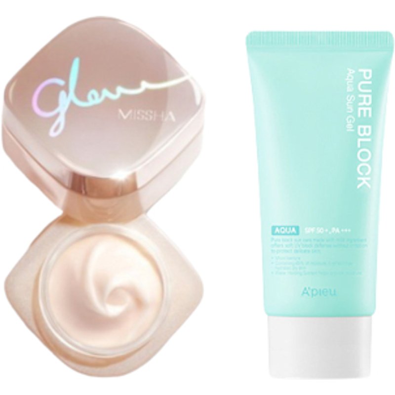 A'PIEU - Pure Block Aqua Sun Gel SPF50+ PA+++ X MISSHA - Glow Skin Balm - 50ml