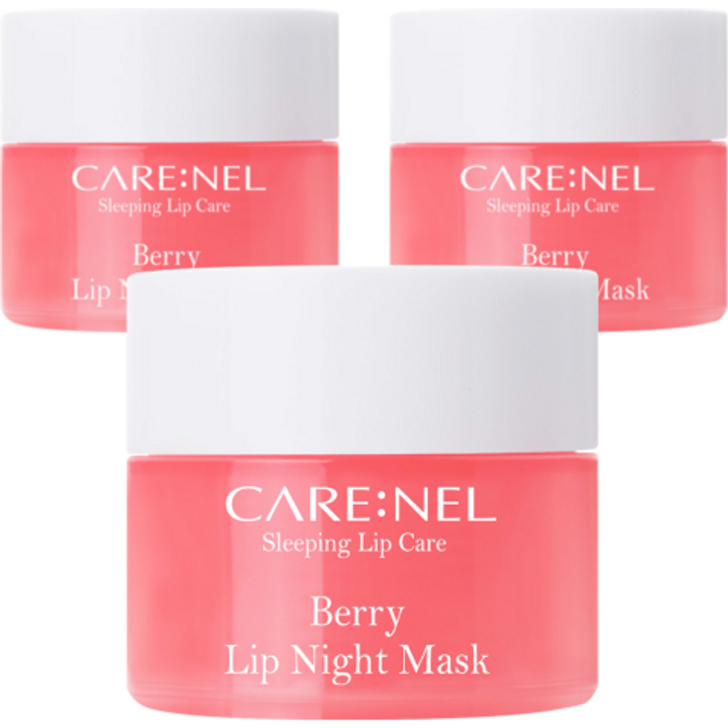 CARE:NEL - Ensemble de masques de nuit pour les lèvres aux baies - 5g*3ea
