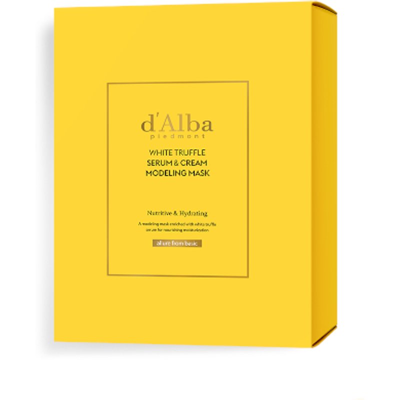 d'Alba - Masque modelant sérum et crème à la truffe blanche (nutritif et hydratant) - 66g*4EA