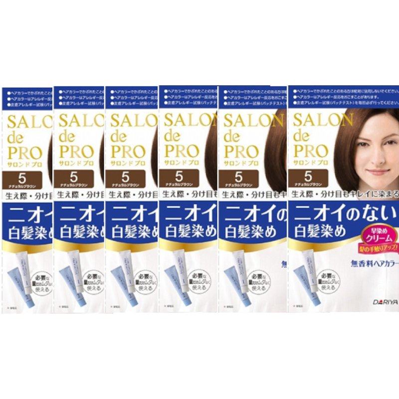 Dariya Dariya - Salon De Pro - Hair Color Cream - 5 Natural brown 6PCS Set