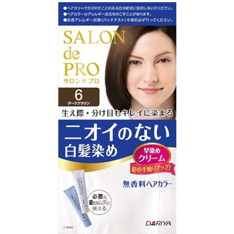 Dariya - Salon De Pro - Crème de couleur pour les cheveux - 1box - 6 Dark brown
