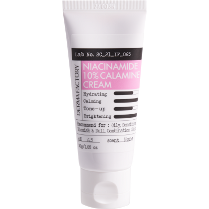 DERMA FACTORY - Crème à la niacinamide 10 % et à la calamine - 30ml