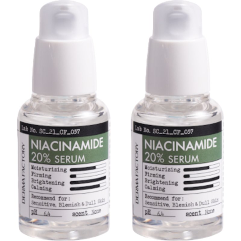 DERMA FACTORY - Niacinamide 20% Serum - 30ml DUO Set