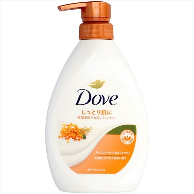 Dove Japan - Pompe de lavage corporel au ferment de riz et à l'osmanthus - 470g