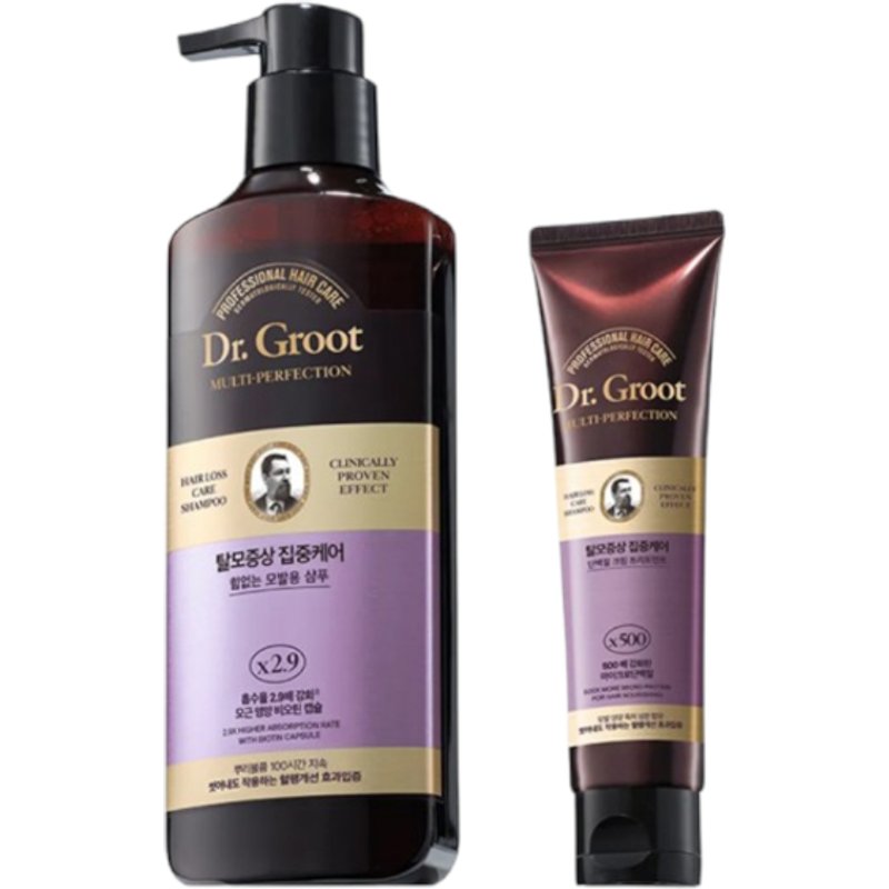 Dr. Groot - Ensemble shampoing et soin contre la chute des cheveux - 400ml + 100ml