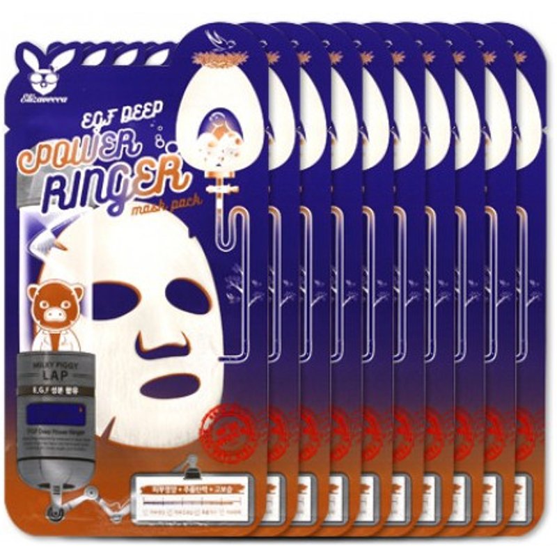 Elizavecca - Pack masque EGF Deep Power Ringer - 10pièce