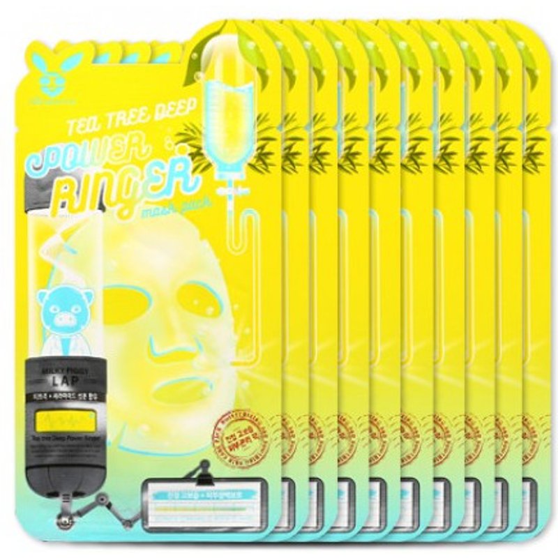 Elizavecca - TeaTree Deep Power Ringer Mask Pack - 10pièces