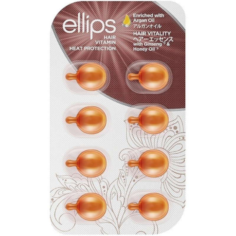 ELLIPS - Vitamine capillaire pour la protection thermique - 8pièces - Hair Vitality (Orange)