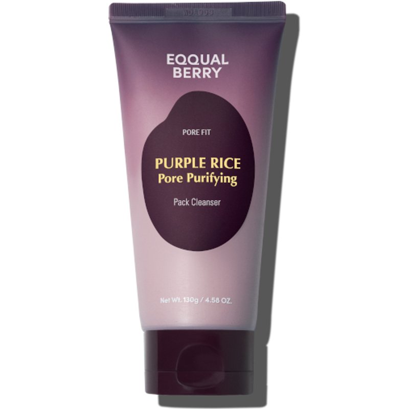 EQQUALBERRY - Pack nettoyant purifiant pour les pores au riz violet - 130g
