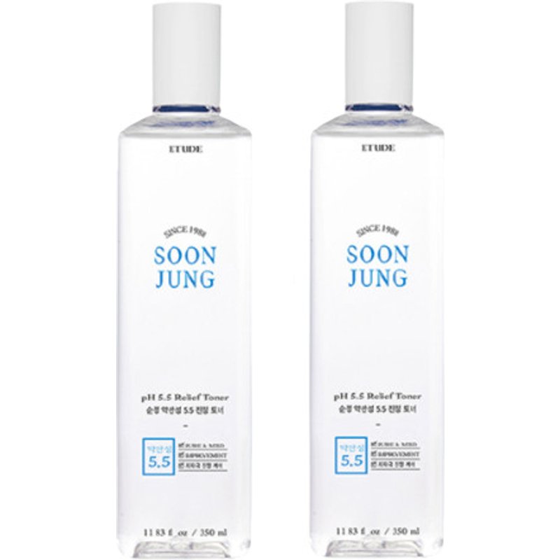 ETUDE - Soon Jung PH 5.5 Relief Toner - 350ml (2ea) Set