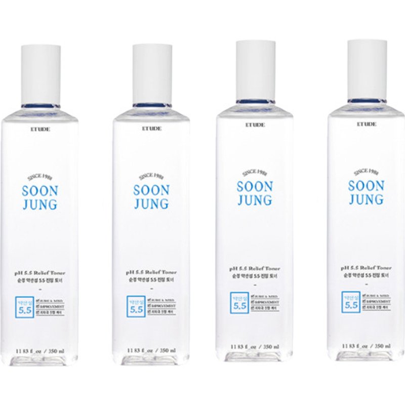 ETUDE - Soon Jung PH 5.5 Relief Toner - 350ml (4ea) Set