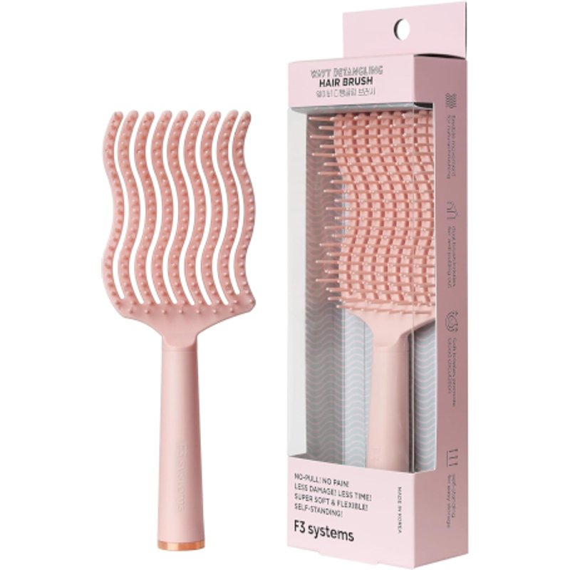 F3 SYSTEMS - Brosse à cheveux démêlante ondulée - 1ea