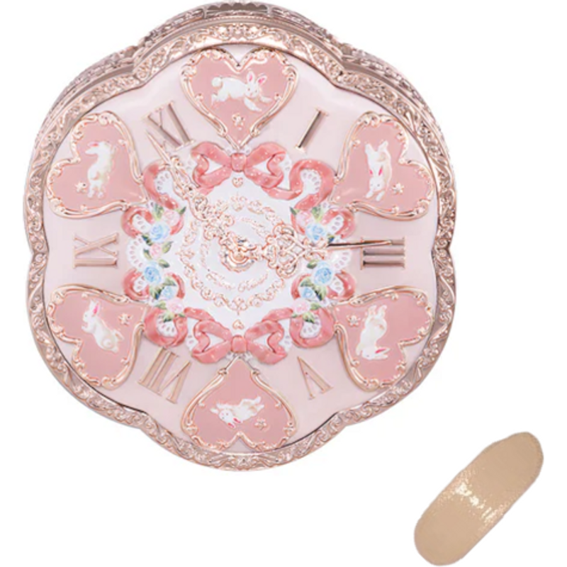 FlowerKnows - Fond de teint crème coussin Bunny Garden - 03 Rose Ruban (Boîtier + Recharge) - 16g - W03 Warm Ecru