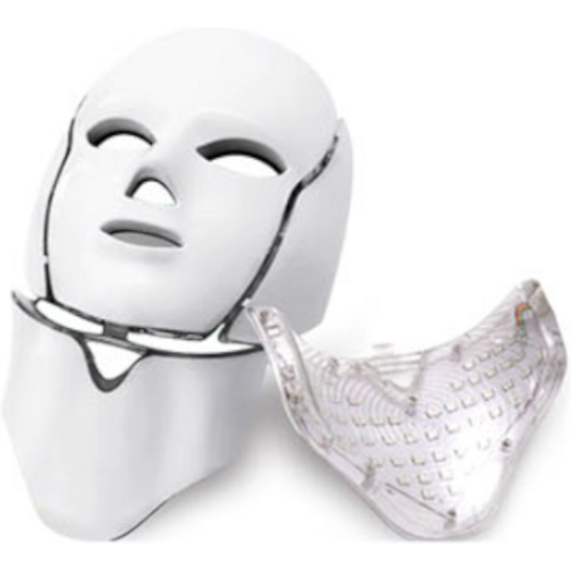 Home Care - Masque LED Ă 7 couleurs de longueur d'onde - 1set - Face + Neck
