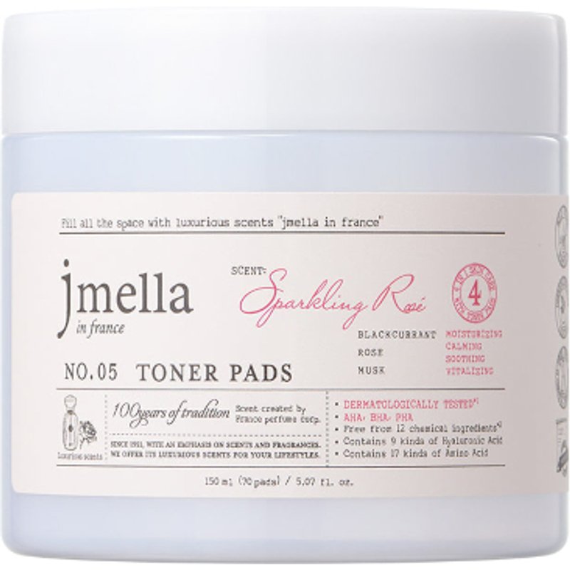 jmella in france - Tampons toniques à la rose scintillante - 150ml(70ea)