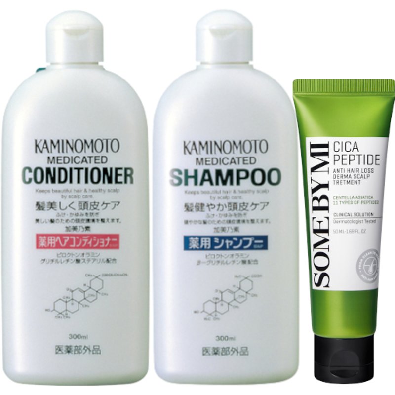 KAMINOMOTO X SOME BY MI Hair Care Shampoo & Conitioner & Treatment Set