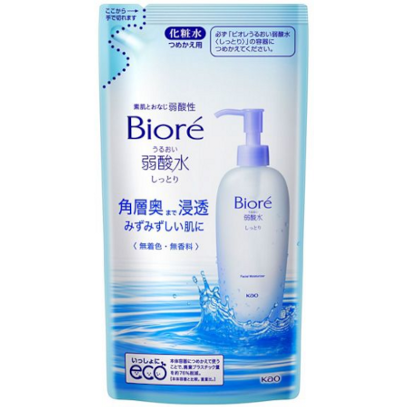 Kao - Recharge d'eau faiblement acide hydratante Biore - 180ml