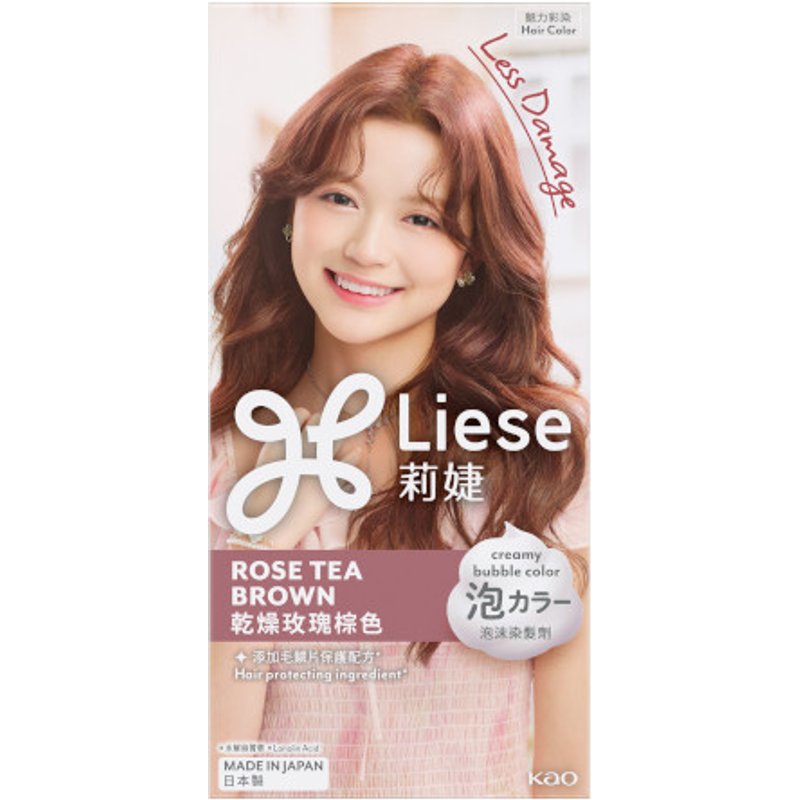 Kao - Liese Creamy Bubble Color - 1 Box - Rose Tea Brown