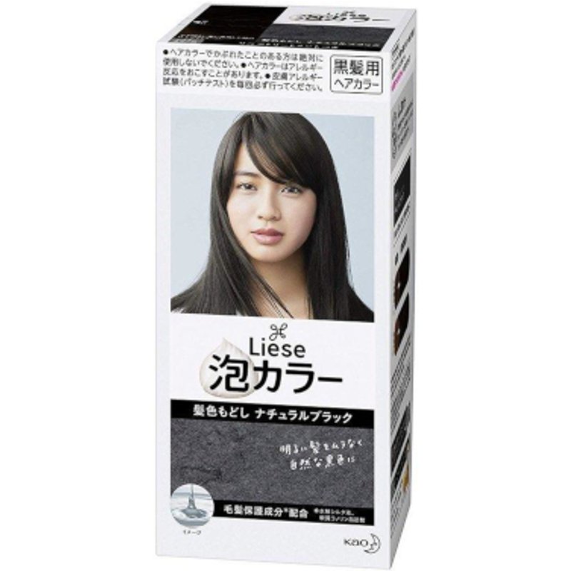 Kao - Liese Creamy Bubble Color (version japonaise) - 1 box - Natural Black