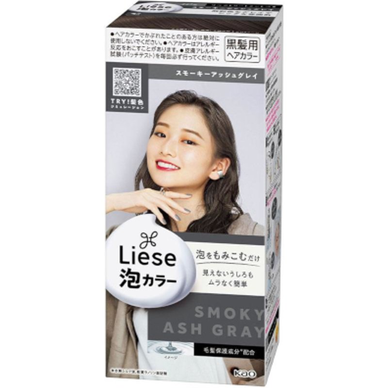 Kao - Liese Creamy Bubble Color (version japonaise) - 1 box - Smoky Ash Grey