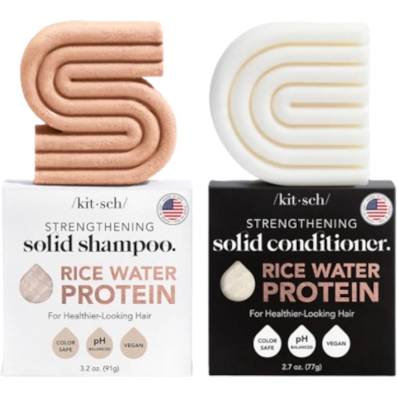 KITSCH - Shampoing et après-shampoing à l'eau de riz pour la croissance des cheveux - 91g+77g