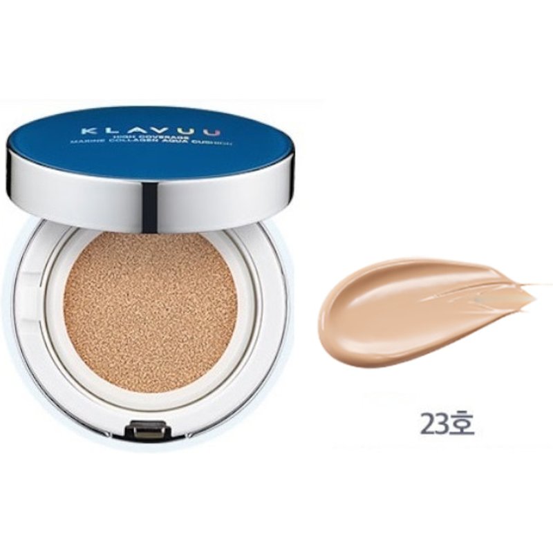 KLAVUU - Blue Pearlsation High Coverage Marine Collagen Aqua Cushion SPF50+ PA+++ - 12g - No. 23